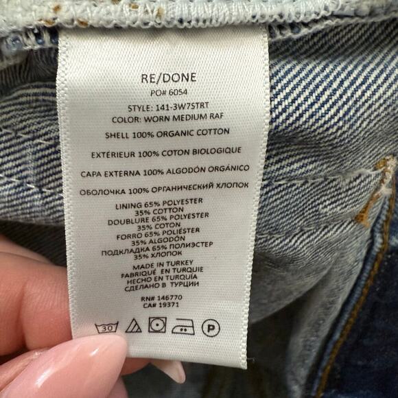 Re/Done Originals 70s Straight Jeans Worn Medium Raf Casual Minimalist Sz 25 - Picture 6 of 9